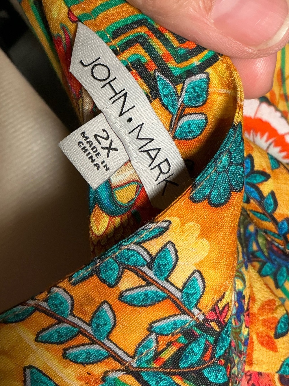 John Mark embroidered bohemian floral tunic top - Picture 7 of 10